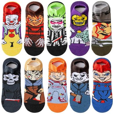 Horror Socken 10er Set - Unisex - Pennywise, Freddy & Co