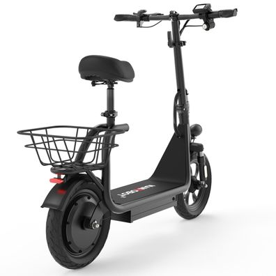 Elektroroller mit Sitz und hinterem Korb E Roller mit 500W Motor 48V 10,4Ah Batterie