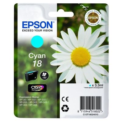 Original Epson 18 T1802 C13T18024012 C13T18024022 Tinte cyan