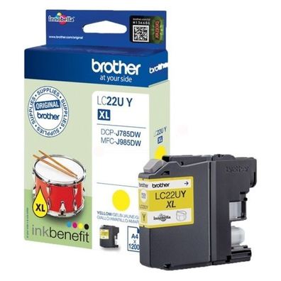 Original Brother LC-22UY LC-22UYBP Tinte gelb