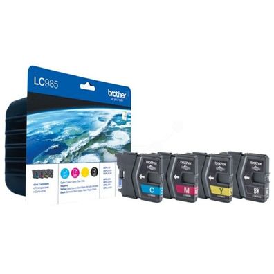 Original Brother LC-985VALBP LC-985VALBPDR Tinte Multipack schwarz cyan magenta gelb