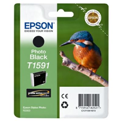 Original Epson T1591 C13T15914010 Tinte photo schwarz