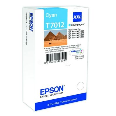 Original Epson T7012 C13T70124010 Tinte cyan