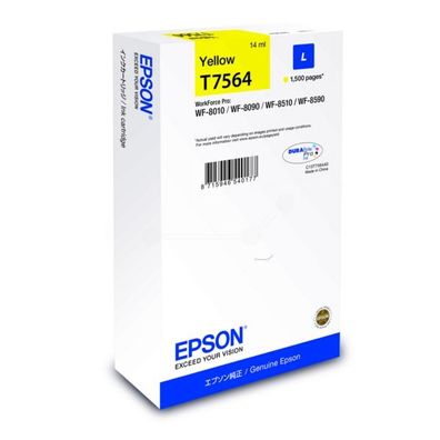 Original Epson T7564 C13T756440 Tinte gelb
