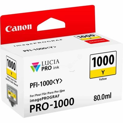 Original Canon PFI-1000 Y 0549C001 Tinte gelb