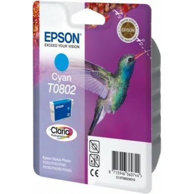 Original Epson T0802 C13T08024011 C13T08024021 Tinte cyan