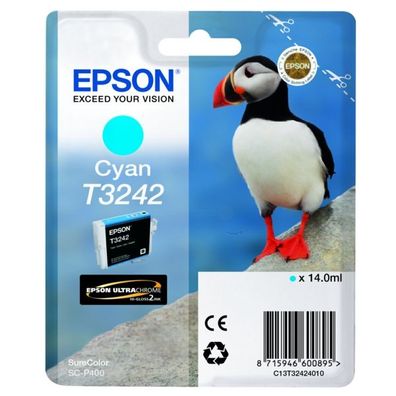 Original Epson T3242 C13T32424010 Tinte cyan