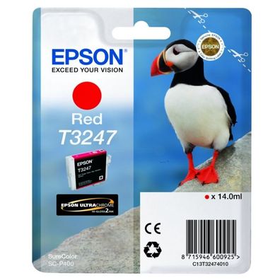 Original Epson T3247 C13T32474010 Tinte rot