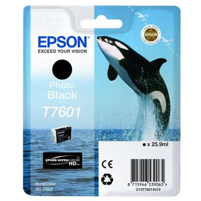 Original Epson T7601 C13T76014010 Tinte photo schwarz