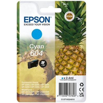 Original Epson 604 T10G2 C13T10G24010 Tinte cyan