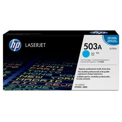 Original HP 503A Q7581A Toner cyan