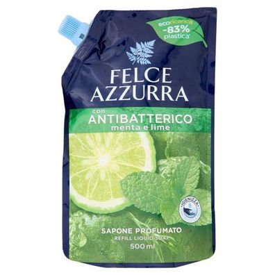Felce Azzurra Antibakterielles Flüssigseife Minze und Limette Nachfüllpackung 500 ml