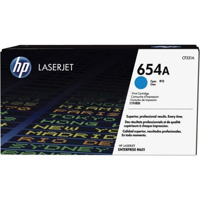Original HP 654A CF331A Toner cyan