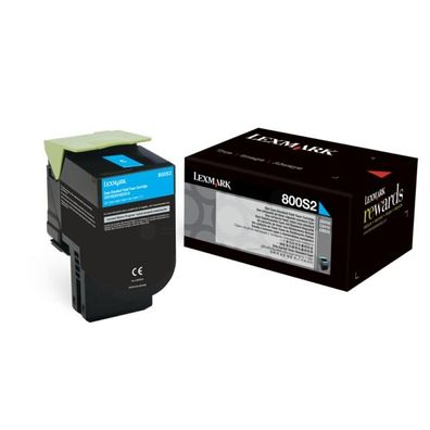 Original Lexmark 800S2 80C0S20 Toner cyan