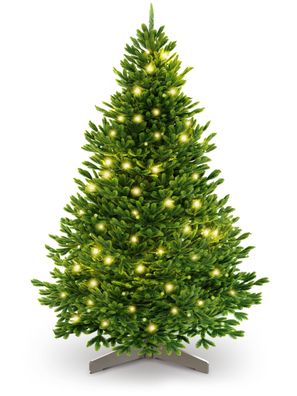 Weihnachtsbaum künstlich (100% Spritzguss] - Naturgetreuer Tannenbaum 100 cm mit LED