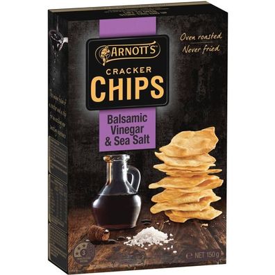 Arnott's Cracker Chips Balsamic Vinegar & Sea Salt [MHD: 04.07.2025] 150 g