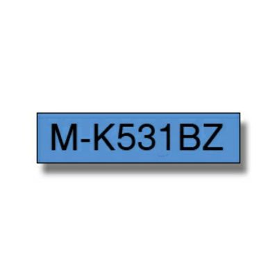 Original Brother MK-531BZ Schriftband schwarz auf blau 12mm x 8m