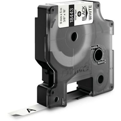 Original Dymo S0718580 18443 Etiketten schwarz auf weiß 9mm x 55m