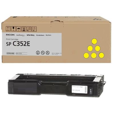 Original Ricoh TYPE SP 352 E 407386 408218 Toner gelb