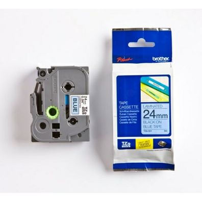 Original Brother TZE-551 Schriftband schwarz auf blau 24mm x 8m