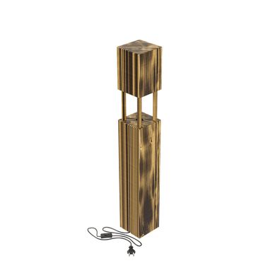 Stehlampe aus Kieferholz Wohnzimmer Stehleuchte Bodenlampe Modern Eckig 95cm 9929