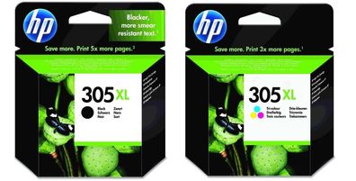 Original HP 305XL 6ZA94AE Tinte Multipack schwarz color 2 Stück