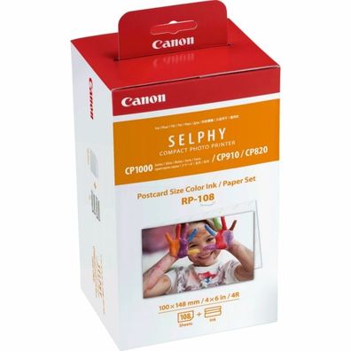 Original Canon RP-108 8568B001 Farbpatrone & Fotopapier Sparset color 5 Stück