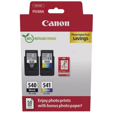 Original Canon PG-540 & CL-541 5225B013 Tinte Multipack schwarz color 2 Stück inkl.
