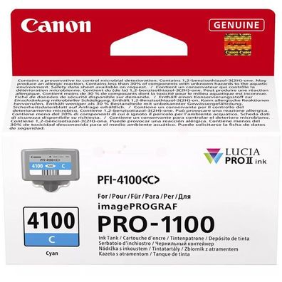 Original Canon PFI-4100C 6778C001 Tinte cyan