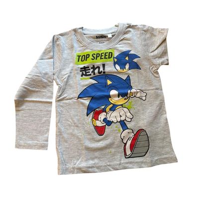 Langärmeliges T-Shirt "Sonic" | Grau oder Blau | Gr. 110-134