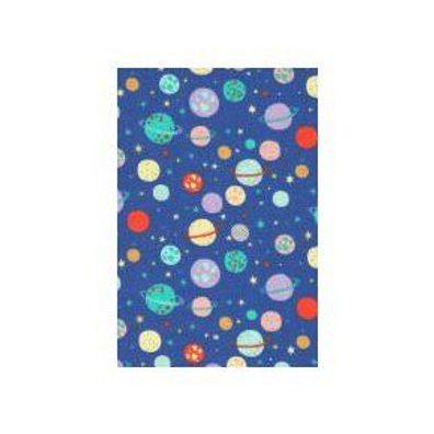 0,50 x 0,70m Dekostoff "Sterne & Planeten" - blau