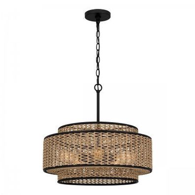 Elstead Lighting Teton Pendelleuchte 5-flammig schwarz natur