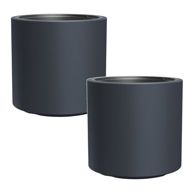 2x runder Blumentopf für Balkon bis Wohnzimmer 45cm Heos Prosperplast