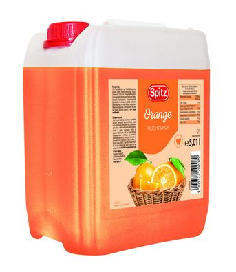 SPITZ fruchtiger Orangen Sirup 5l Liter Kanister Einweg Sirup 1 + 6 =7