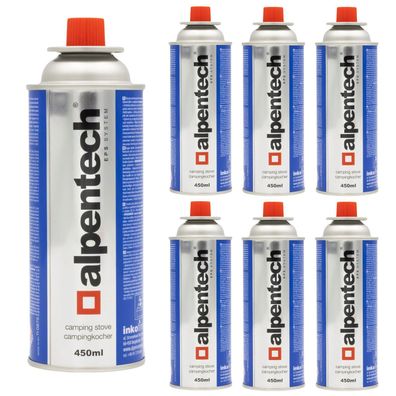 7x Alpentech 450ml Gaskartusche für Kocher