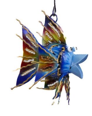 blauer Metallfisch 4cm