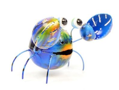 bunte Metall Krabbe 13cm