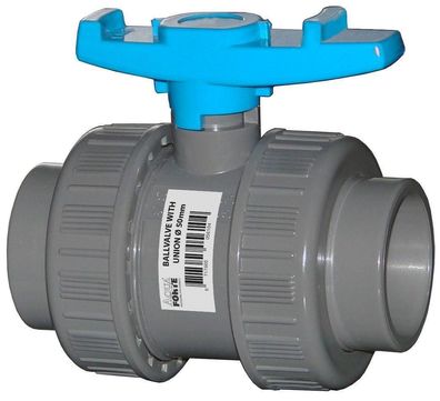 Aquaforte Kugelhahn Kugelventil 50 mm PVC mit beidseitiger Klebemuffe