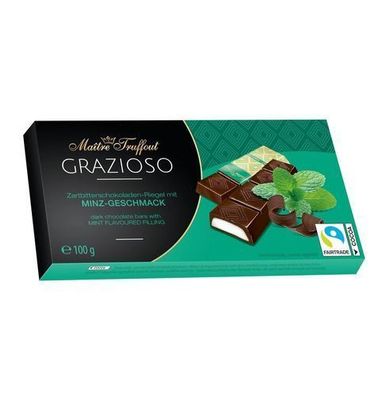 MaitreTruffout Grazioso Pralinen mit Minzfüllung 100 g