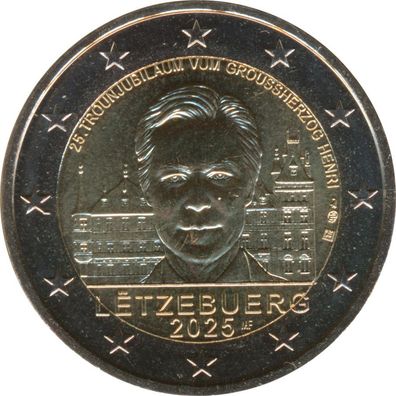 Luxemburg 2 Euro 2025 - 25. Thronjubiläum Großherzog Henri*
