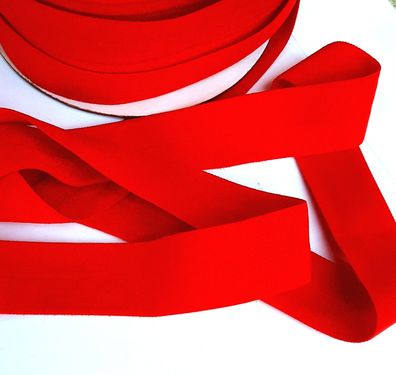 1m x 20mm Falzgummi Rollierband Einfassband elastisch soft matt Farbe Rot