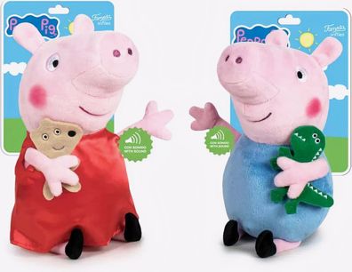 Peppa Pig - Peppa Wutz - George Pig Plüschfigur Plüsch Sound Größe ca. 23 cm