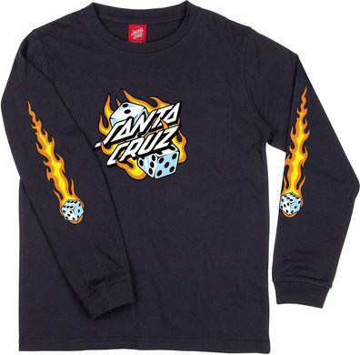 Santa Cruz Youth Flaming Dice Dot LS SCY-L3365