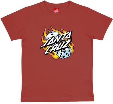 Santa Cruz Youth Flaming Dice Dot T-Shirt SCY-T3363