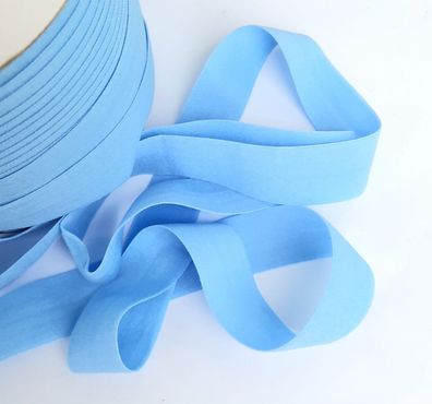 1m x 20mm Falzgummi Rollierband Einfassband elastisch soft matt Fb. Hellblau