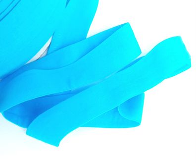 1m x 20mm Falzgummi Rollierband Einfassband elastisch soft matt Fb. Aquablau