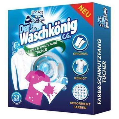 Der Waschkönig Farb- und Schmutzfang-Tücher, 20 Stück