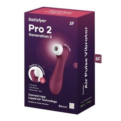 Satisfyer - PRO 2 Generation 3 WINE RED Bluetooth & APP