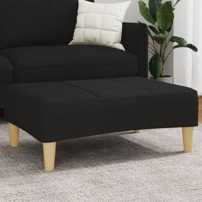 vidaXL Fußhocker Schwarz 77x55x31 cm Stoff
