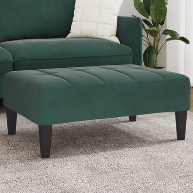 vidaXL Fußhocker Dunkelgrün 77x55x31 cm Samt